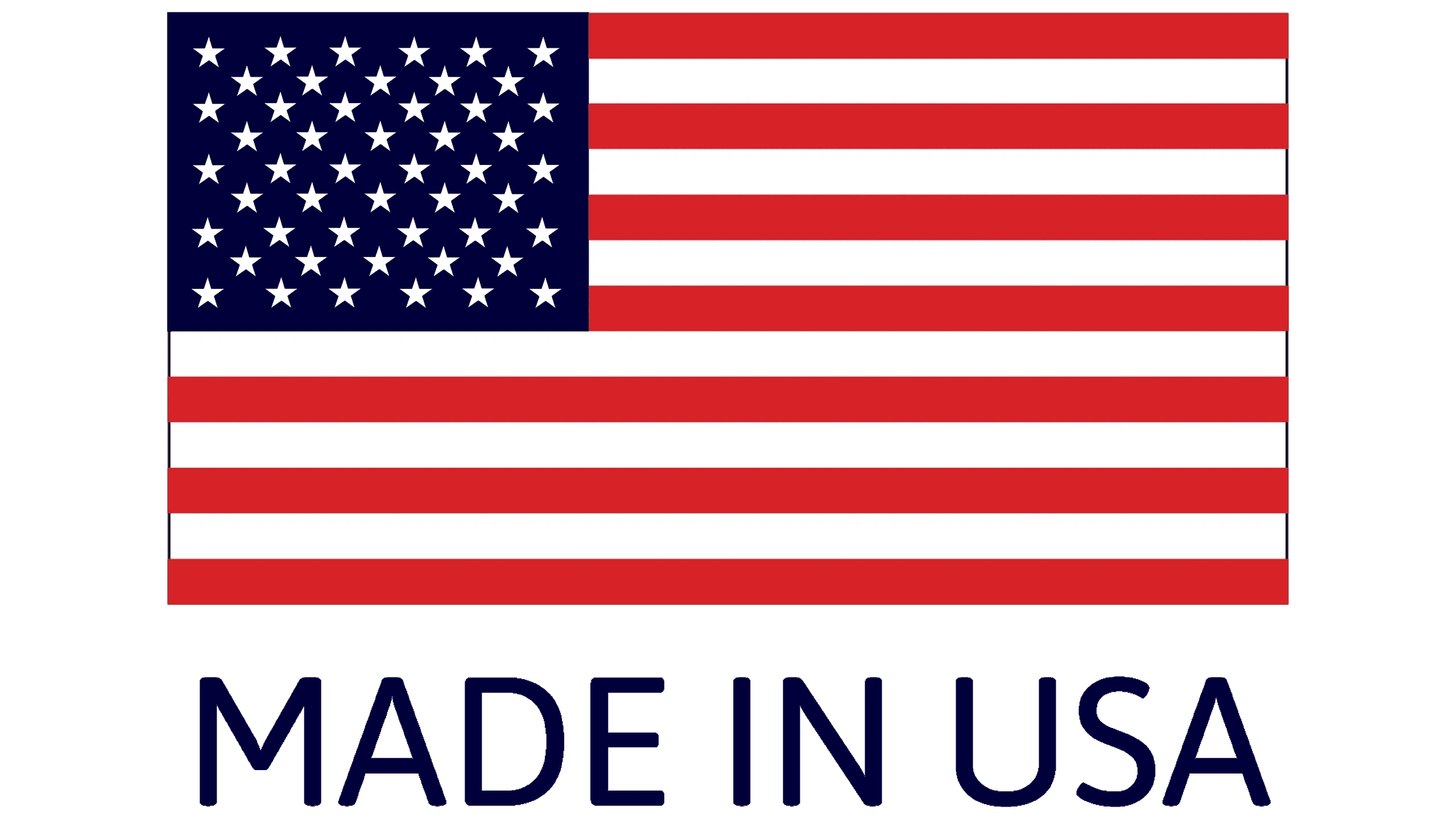 USA flag with "Made in USA" text.