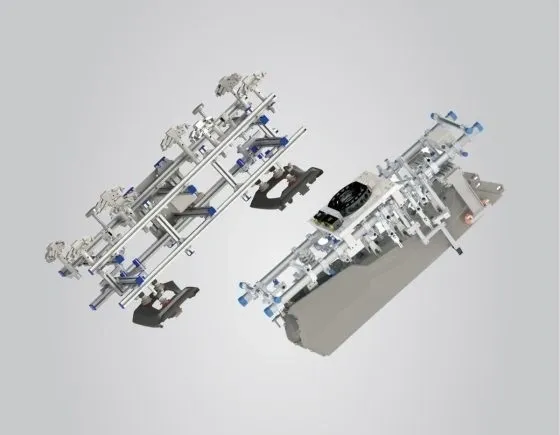 Complex mechanical assembly with various components.